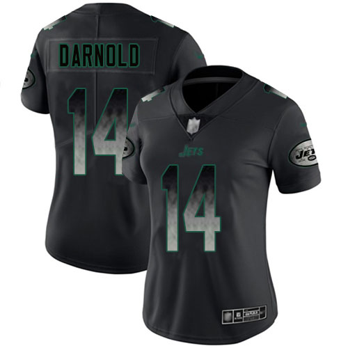 New York Jets Limited Black Women Sam Darnold Jersey NFL Football #14 Smoke Fashion->youth nfl jersey->Youth Jersey